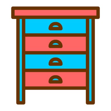 Dolap. Web simgesi basit illüstrasyon