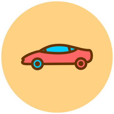 - Araba. Web simgesi basit illüstrasyon