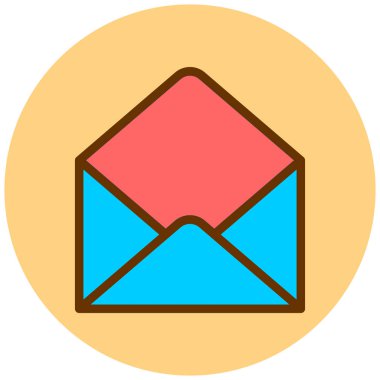 Zarf. Web simgesi basit illüstrasyon