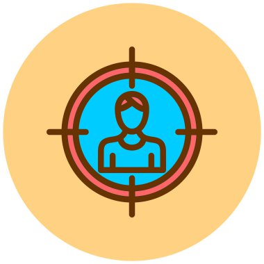 Hedef. Web simgesi basit illüstrasyon