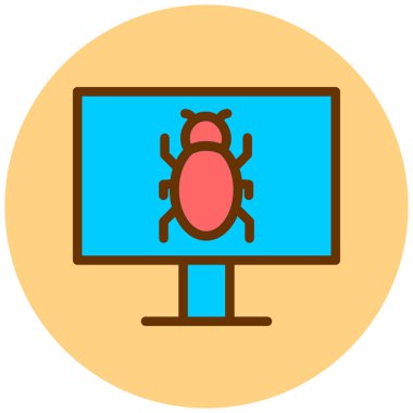 Virüs. Web simgesi basit illüstrasyon