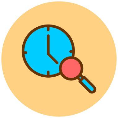 Saat. Web simgesi basit illüstrasyon