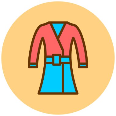 kadın düz simge, vektör illüstrasyonu