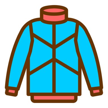 Ceket. Web simgesi basit illüstrasyon