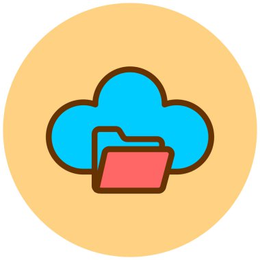 Bulut. Web simgesi basit illüstrasyon