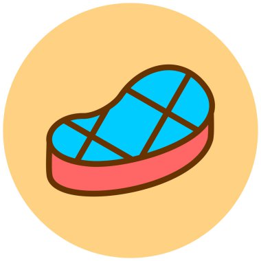 yiyecek ve içecek düz vektör simgesi