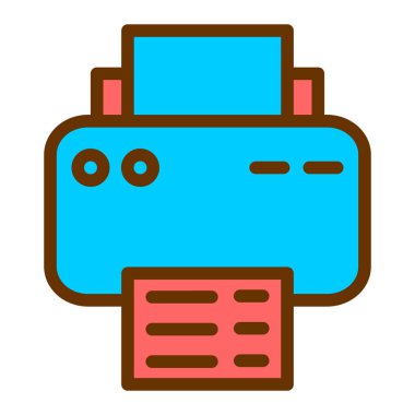 Yazıcı. Web simgesi basit illüstrasyon