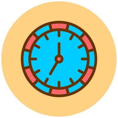 Saat. Web simgesi basit tasarım