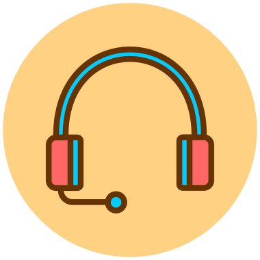 Kulaklık. Web simgesi basit tasarım