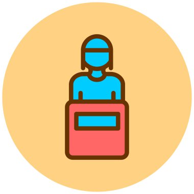 Sırt çantasındaki bir adamın vektör çizimi