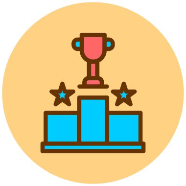 Kupa. Web simgesi basit illüstrasyon