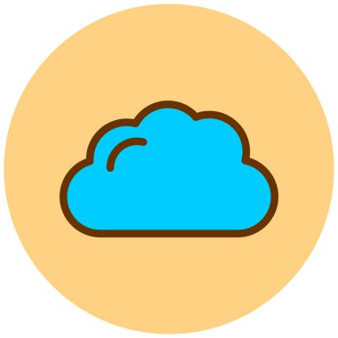 Bulut. Web simgesi basit illüstrasyon