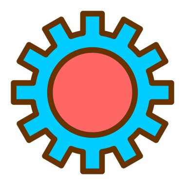 Teçhizat Web simgesi basit illüstrasyon