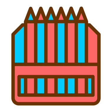 Renkli kalemler. Basit tasarım