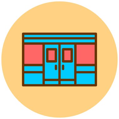 Mağaza. Web simgesi basit illüstrasyon