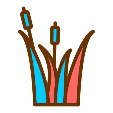 Bir bitki simgesinin vektör illüstrasyonu