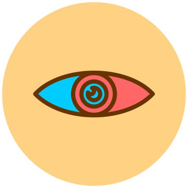 Göz. Web simgesi basit illüstrasyon