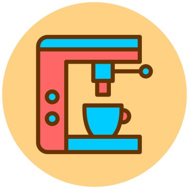 Kahve makinesi. Web simgesi