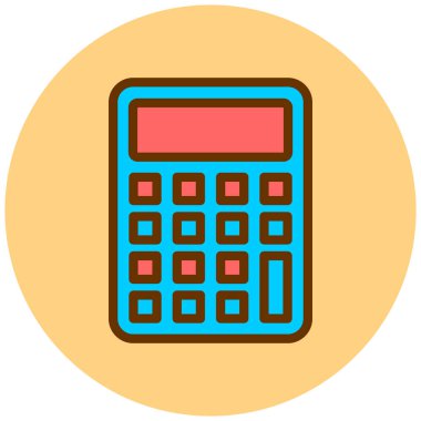 hesap makinesi simgesi, vektör illüstrasyonu