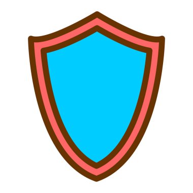 kalkan ikon vektör illüstrasyonu