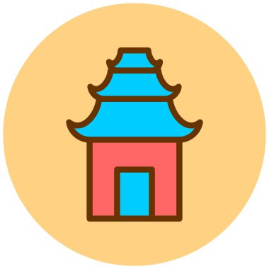 bina, baca, ev, kamp, çatı, düz tasarım elementi