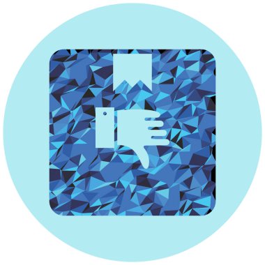 başparmak aşağı web simgesi vektör illüstrasyonlu dağıtım kutusu 