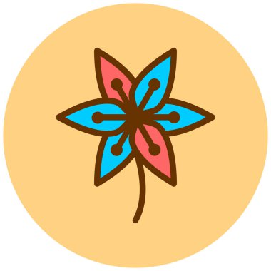 Çiçek. Web simgesi basit illüstrasyon