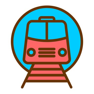 tren simgesi vektör illüstrasyonu