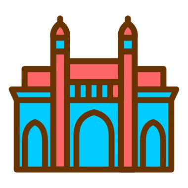 Bina. Web simgesi basit illüstrasyon