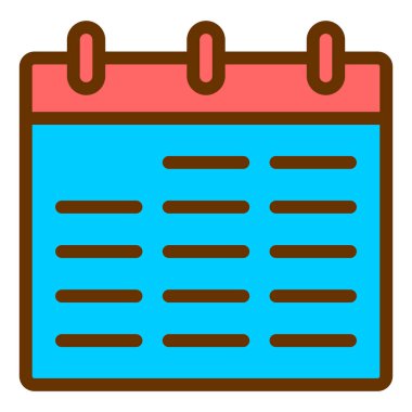 Takvim. Web simgesi basit illüstrasyon