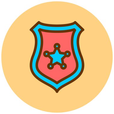 Kalkan. Web simgesi basit illüstrasyon