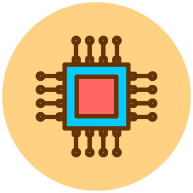 Çip. Web simgesi basit illüstrasyon