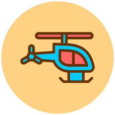 Helikopter web simge vektör çizim 