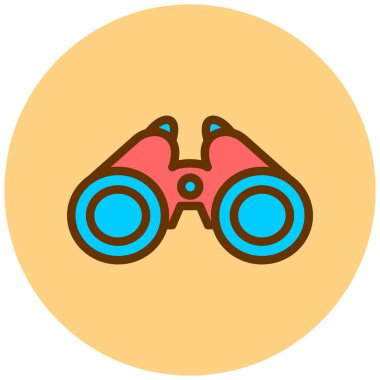 Dürbün. Web simgesi basit illüstrasyon