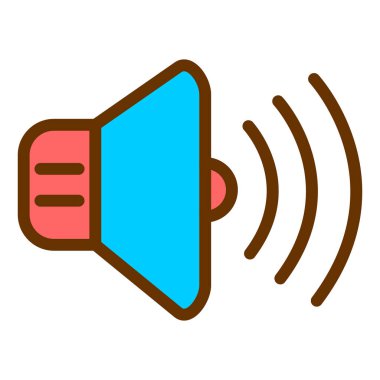 Konuşmacı. Web simgesi basit illüstrasyon