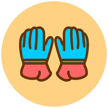 Eldiven. Web simgesi basit illüstrasyon