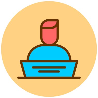 kullanıcı. Web simgesi basit illüstrasyon