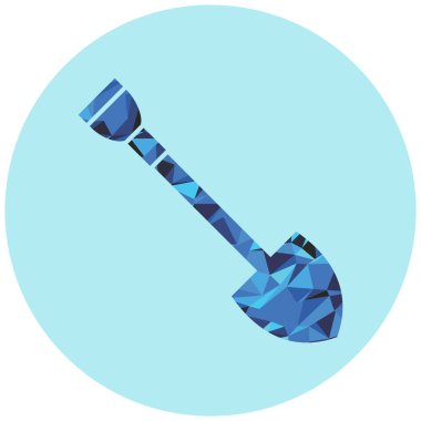 Kürek simgesi, vektör illüstrasyonu basit tasarım