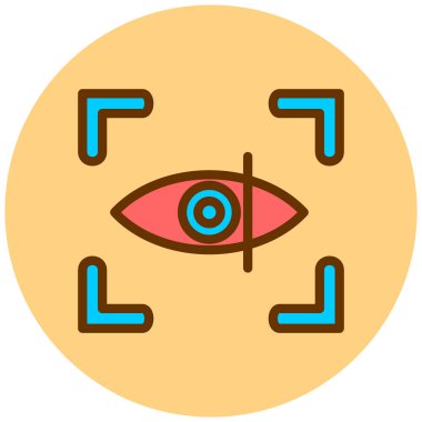 Göz. Web simgesi basit illüstrasyon