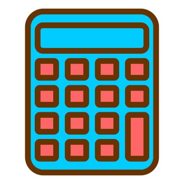 Hesap makinesi. Web simgesi basit illüstrasyon