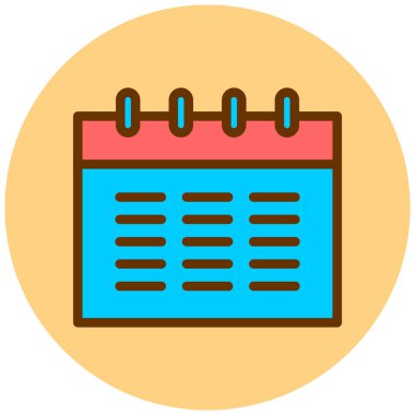 Takvim. Web simgesi basit illüstrasyon