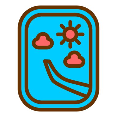 Hava durumu. Web simgesi basit illüstrasyon