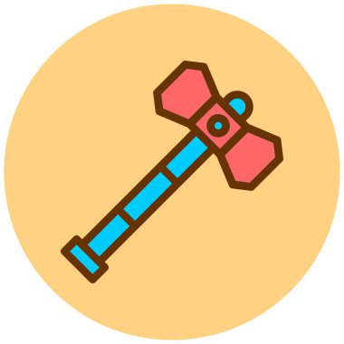 Çekiç. Web simgesi basit illüstrasyon