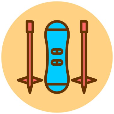 Kaykay. Web simgesi basit illüstrasyon