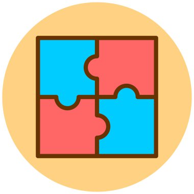 Bulmaca. Web simgesi basit illüstrasyon