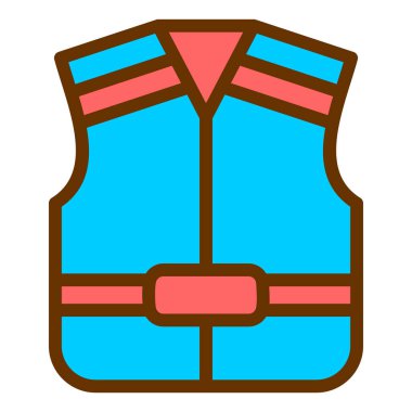 Yelek. Web simgesi basit illüstrasyon