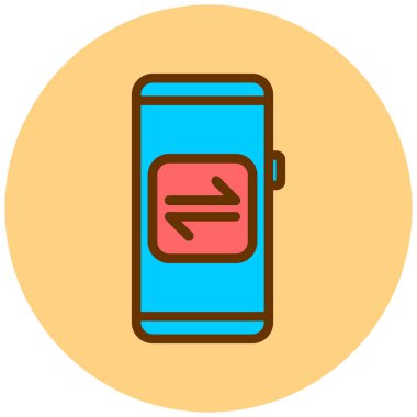 Cep telefonu. Web simgesi basit illüstrasyon