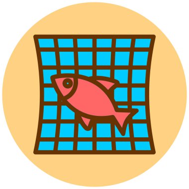 Balık. Web simgesi basit illüstrasyon