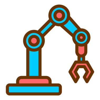 robot. Web simgesi basit illüstrasyon