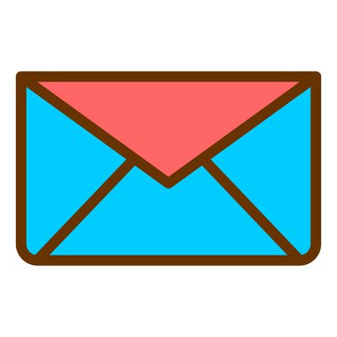 Mektup. Web simgesi basit illüstrasyon